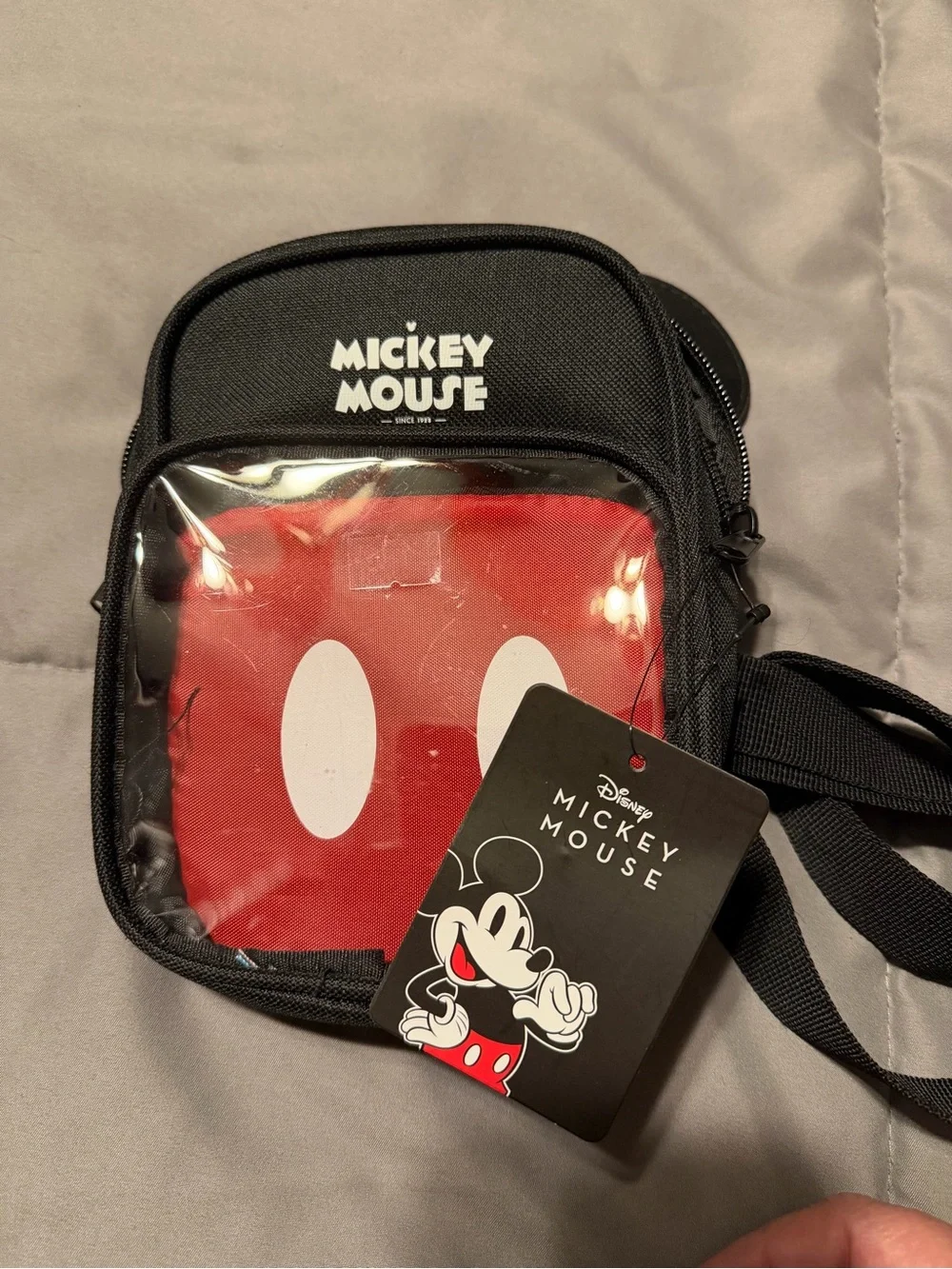 Small Disney Mickey Mouse Black & Red Crossbody Bag
